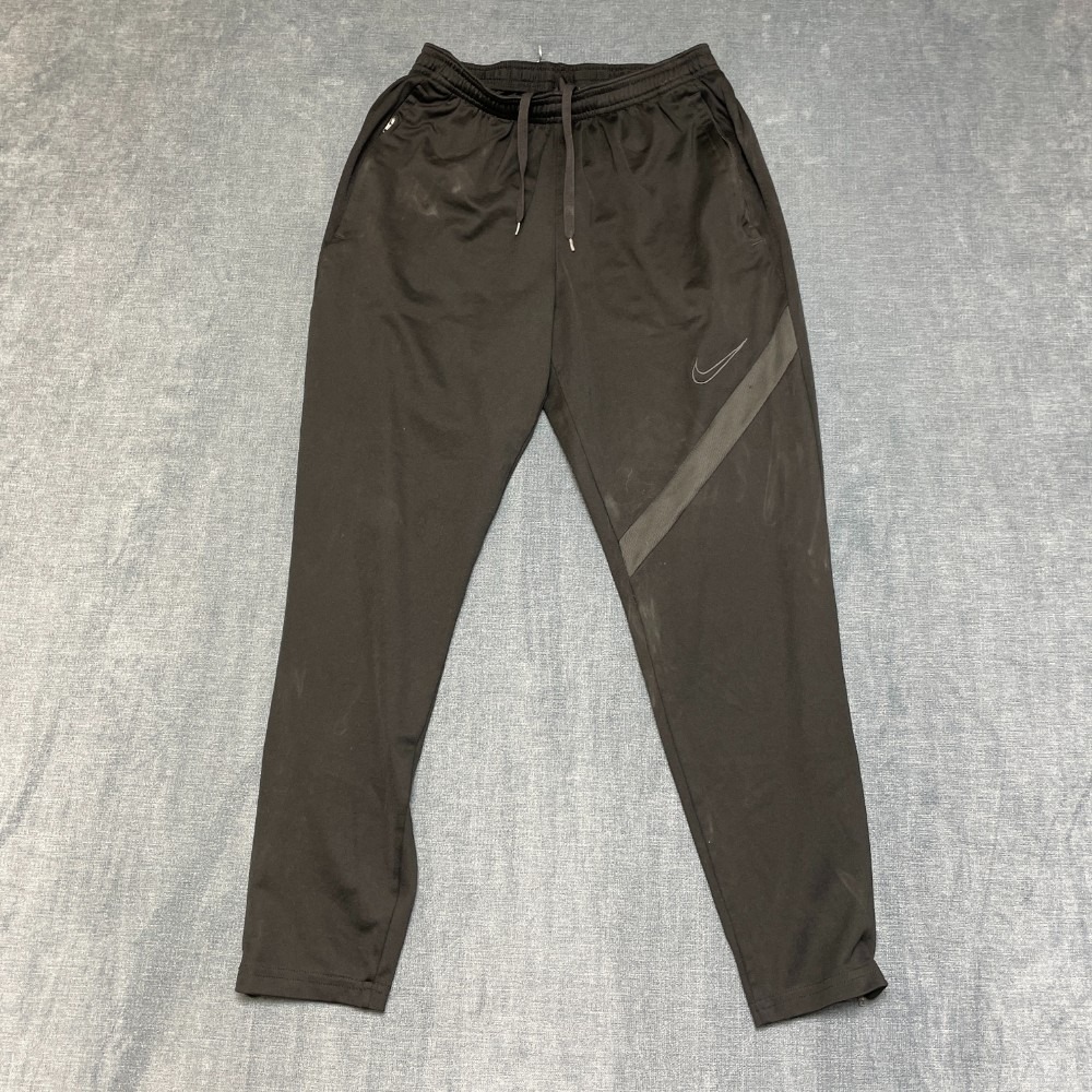 Nike Dri-Fit Academy Track Pants Womens 25x26 Black Ankle Zip Tapered Leg Sports